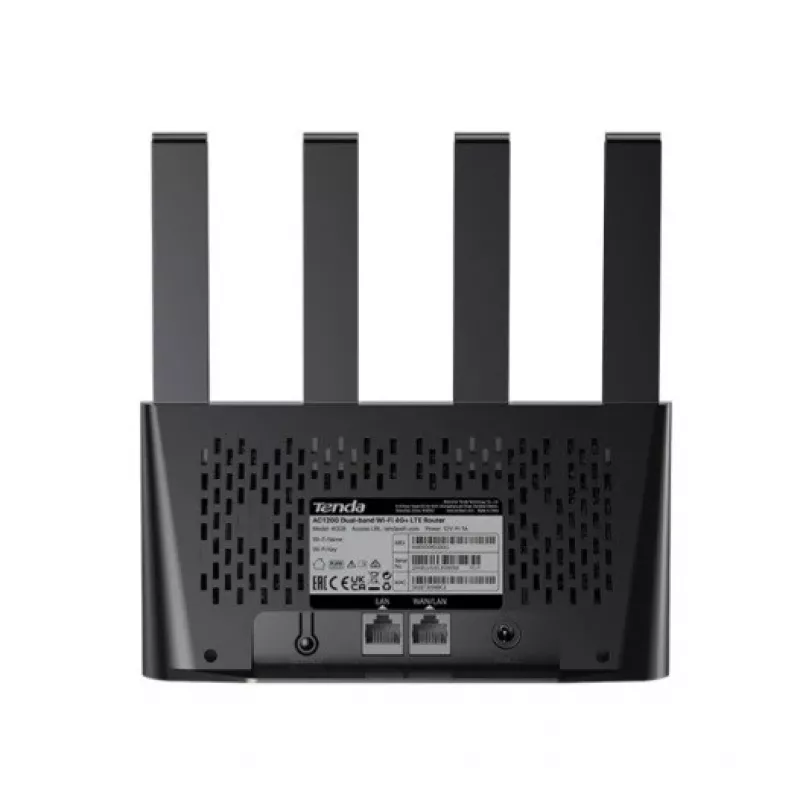 Router TENDA 4G08 4G LTE Wi‑Fi dual band 2,4/5 GHz, 4 antenas integradas, 2 puertos LAN, hasta 867/300 Mbit/s