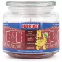 Vela de cera Haribo A2203 — redonda, aroma manzana-canela, roja, 100 mm de altura, 100 mm de diámetro, 300 g, recipiente de cristal