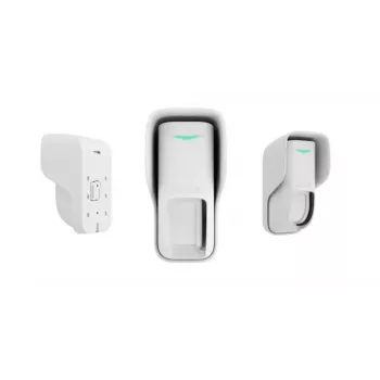 Detector de cortina exterior Ajax 101441 — inalámbrico, detector de movimiento blanco con característica de cortina para protección exterior