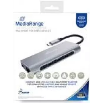 MEDIARANGE MRCS510 – USB 3.2 Gen 1 (3.1 Gen 1) Type-C – USB 3.2 Gen 1 (3.1 Gen 1) Type-A – USB 3.2 Gen 1 (3.1 Gen 1) Type-C – 3840 x 2160 píxeles – SD,SDHC,SDXC – 5000 Mbit/s – Plata
