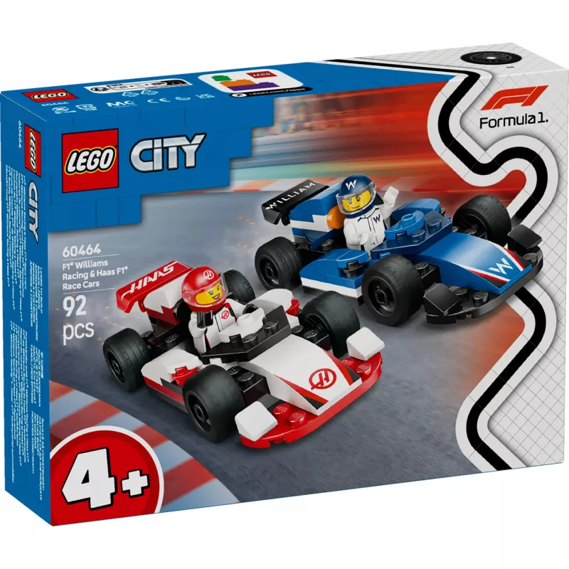 LEGO CITY 60464 F1 - Williams Racing y Haas F1 Coche de carreras