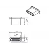 Tapa protectora para conector hembra DeLOCK 64014 USB Type-C negra 10 uds.