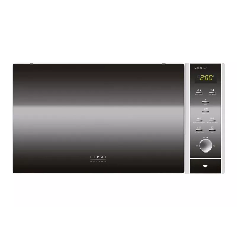 Microondas Caso MCG 25 — 900 W, 25 L, 10 niveles de potencia, blanco/negro