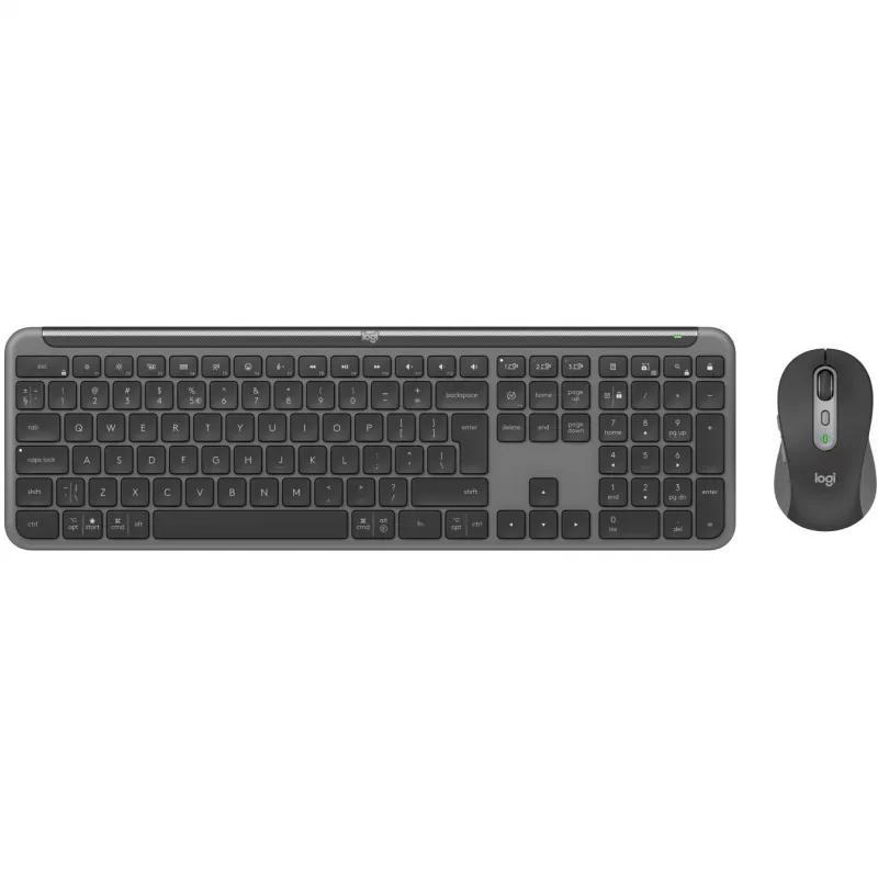 Logitech MK950 Signature slim teclado ratón incluidos oficina RF Wireless + Bluetooth QWERTY US International grafito