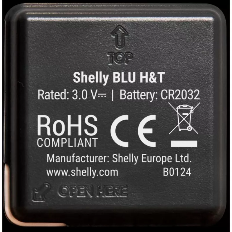 Shelly BLU H&T sensor de temperatura y humedad (negro)