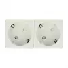 DeLock 81322 Enchufe Schuko Easy 45 doble, 45 x 45 mm, 5 uds.