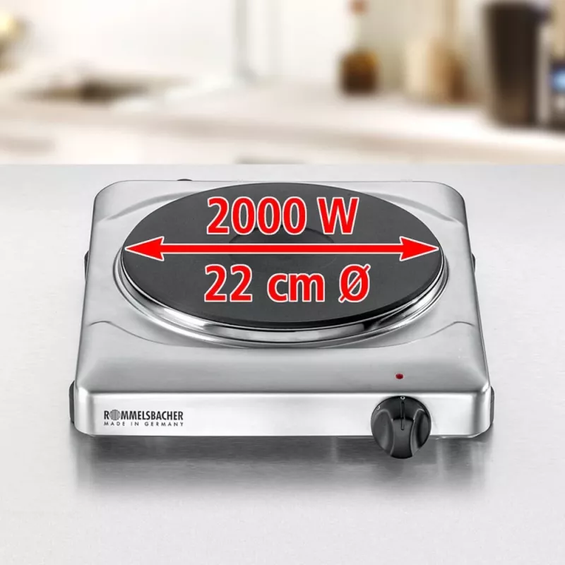 Placa de cocina Rommelsbacher THS 2022/E 1 zona con mando giratorio