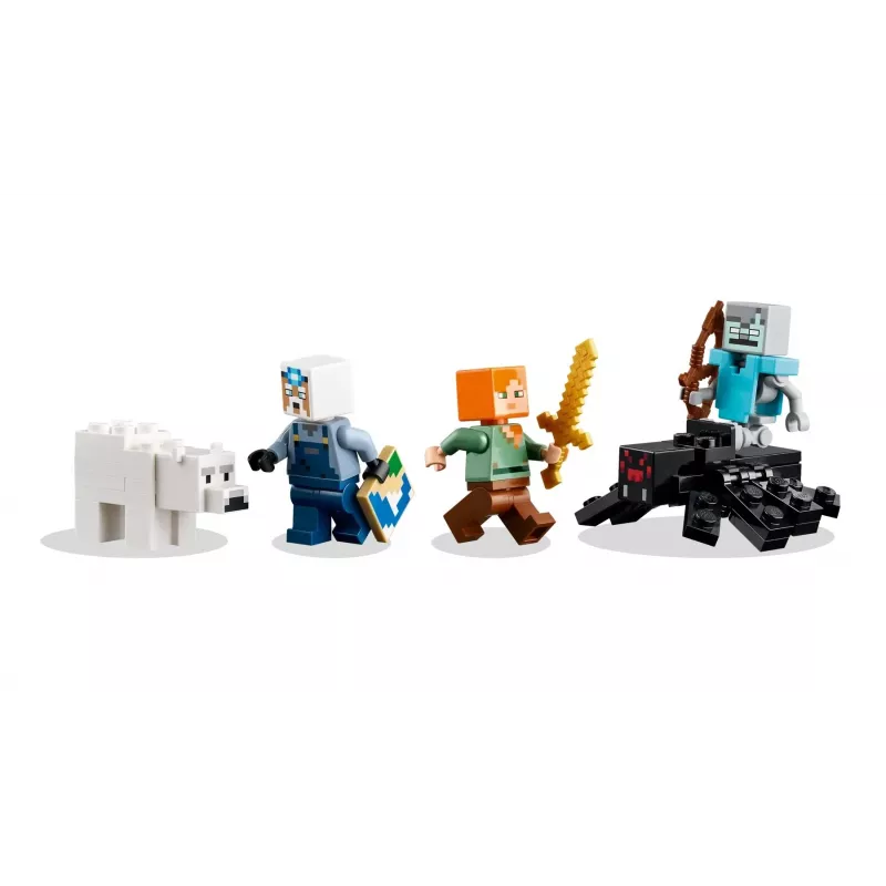 Juguete de construcción LEGO Minecraft The Pickaxe Mine Set 21277 – 530 piezas, 3 minifiguras, edad 8+