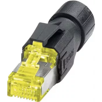 Phoenix Contact Conector RJ45, IP20 - Conector CAT 6A, recto Polos: 8P8C VS-08-RJ45-10G/Q Amarillo, Negro Phoenix Contact (1419001)