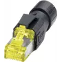 Phoenix Contact Conector RJ45, IP20 - Conector CAT 6A, recto Polos: 8P8C VS-08-RJ45-10G/Q Amarillo, Negro Phoenix Contact (1419001)
