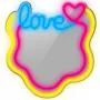 Luz LED de neón para espejo MANTA MASNL131MT – diseño 'LOVE', iluminación LED de neón integrada