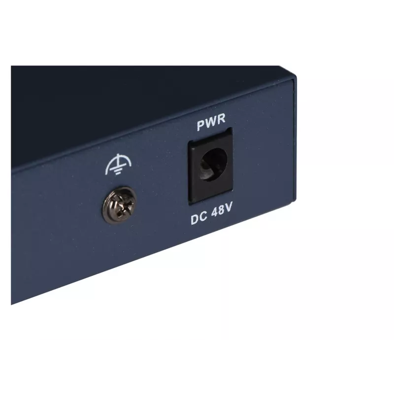 Switch de red Hikvision DS-3E0106HP-E no gestionado Fast Ethernet (10/100) con soporte PoE azul