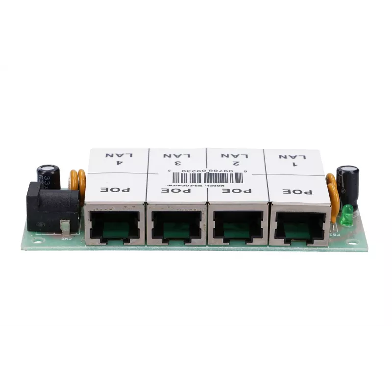 Inyector PoE Extralink 4 puertos 4x 100 Mb/s RJ45, Fast Ethernet, 48 V, sin carcasa