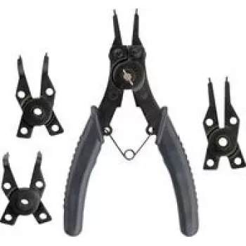 Juego de alicates para anillos de seguridad KWB 403900, 4 piezas, alicates para anillos de seguridad interiores y exteriores