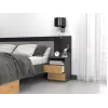 Top E Shop M1 ANTRACYT/ARTISAN mesita de noche, 2 cajones, roble