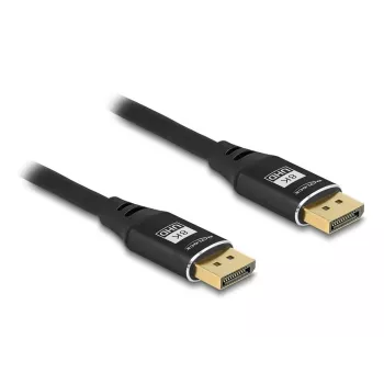 Cable DisplayPort DeLOCK 8K 60 Hz 3 m negro metal