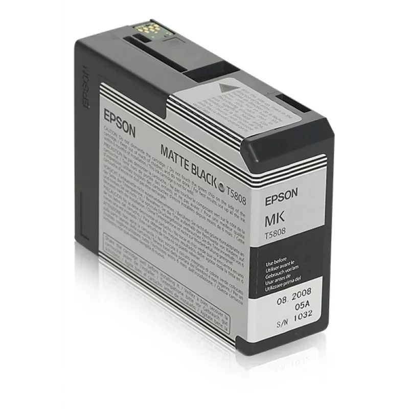 Cartucho de tinta Epson C13T5808 negro mate — Cartucho original Epson, negro mate