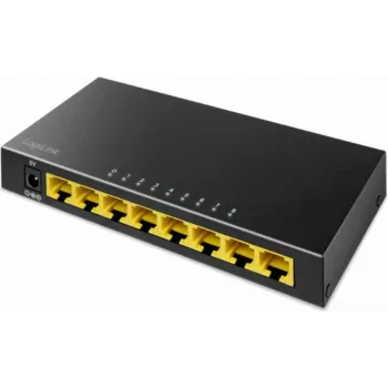 Switch Gigabit Ethernet de sobremesa LogiLink, 8 puertos, negro Interfaz: 8x 10/100/1000 MBit/s puertos RJ45 (NS0117)