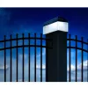GB128 Lámpara solar LED para postes de valla y jardín, Negro - Verde Blue