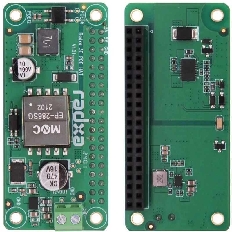 PoE HAT ALLNET RA023 para RADXA Zero 3E – módulo Power over Ethernet compatible con 802.3af