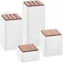 Set de 4 recipientes de cerámica para conservas ZWILLING 1002267 – vidriados, apilables, herméticos para té, café, azúcar, especias