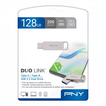 Memoria USB PNY 128 GB USB Type-A USB Type-C DUO LINK