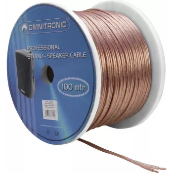 Cable de altavoz Omnitronic 30300611, 2x2,5 mm², rollo de 100 m