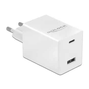 Cargador DeLOCK USB GaN cargador USB Type-C PD 3.0 y USB Type-A 48 W