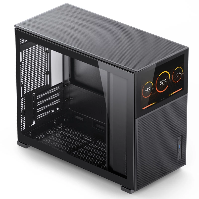 Carcasa Jonsbo D31 MESH Screen Micro-ATX, cristal templado - negra
