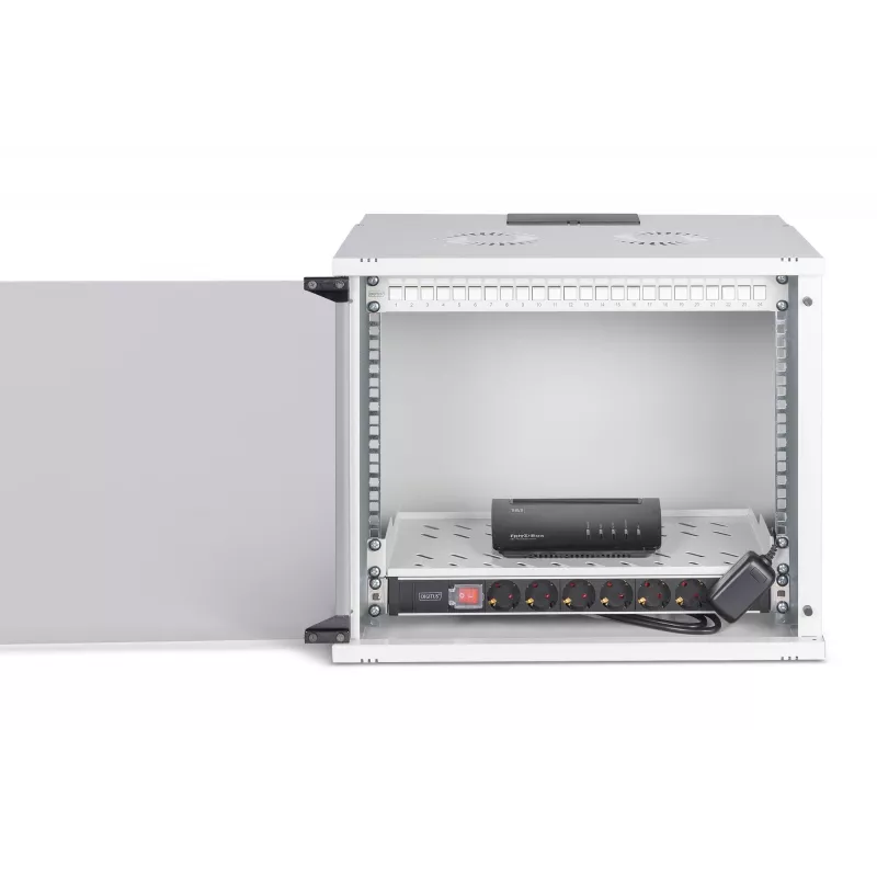 DIGITUS SOHO Pro DN-49204-SET kit de red de pared 19" 9U con accesorios, 540 x 400 mm, gris