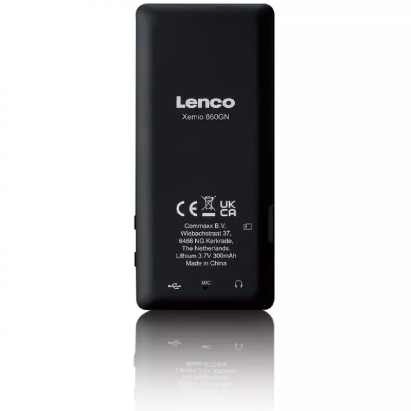 Reproductor MP3 Lenco Xemio-860GN 8 GB Negro/Verde lima LCD 18 h de reproducción