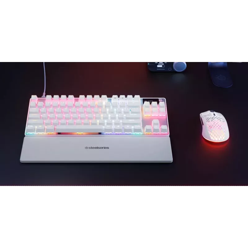 SteelSeries Apex Pro TKL Gen 3 teclado gaming, USB, inglés EE. UU., blanco
