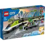LEGO 60337 City Express Tren de pasajeros Set juguete teledirigido regalo para niños y niñas con faros funcionales 2 vagones y 24 piezas de vía