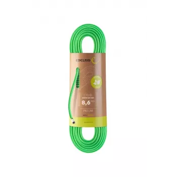 Cuerda estática Siskin Eco Dry 8,6 mm, 70 m, verde neón