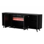 Cómoda Cama Meble Volare 200 x 39 x 75 cm, negro / San Sebastian, aglomerado