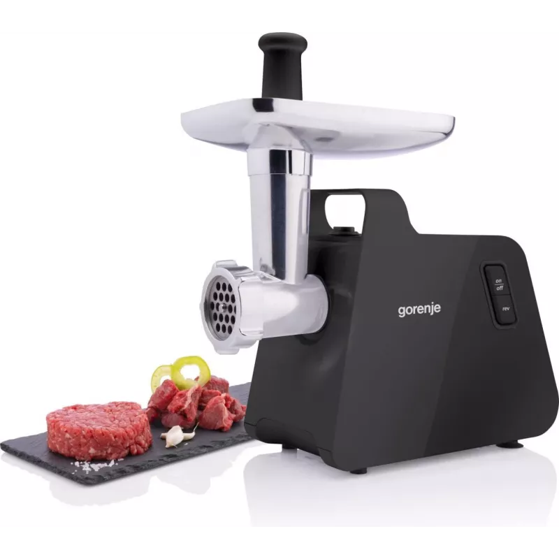 Picadora de carne Gorenje | MG2001SB | Negra/Acero inoxidable | 2000 W | Número de velocidades 1 | Rendimiento (kg/min) 2,6