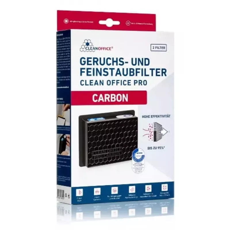 Filtro de polvo Cleanoffice Carbon 150 x 120 x 50 mm — 2 unidades