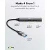 Hub USB Goobay Slim de 4 puertos, USB-A a USB-C™/USB-A, USB 3.2 (74458)