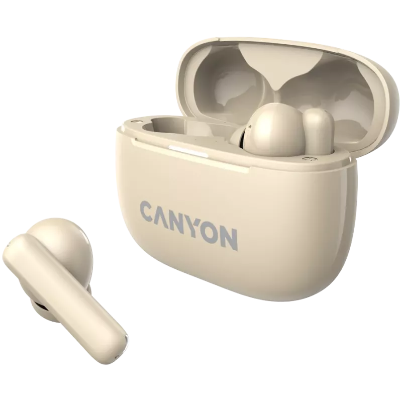 Auriculares con micrófono Canyon CNS-TWS10BG True Wireless Stereo (TWS) in-ear para llamadas/música/deporte/día a día USB Type-C Bluetooth beige (CNS-TWS10BG)