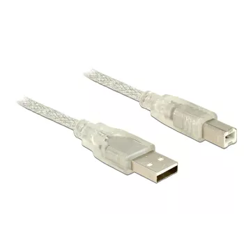 Cable USB DeLOCK 83894 USB 2.0 2 m USB A USB B transparente