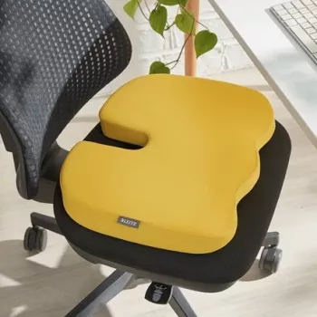 Leitz Ergo Cosy Cojín de asiento, cojín, universal, amarillo, cuña, unicolor, cremallera