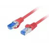 CABLE DE PARCHEO LANBERG S/FTP CAT.6A 0.5M ROJO LSZH