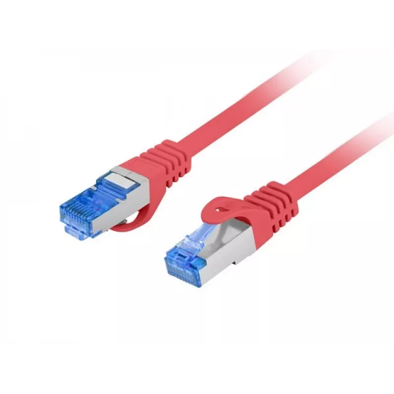 CABLE DE PARCHEO LANBERG S/FTP CAT.6A 0.5M ROJO LSZH