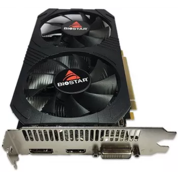 Tarjeta gráfica BIOSTAR Radeon RX 560 4 GB GDDR5, 128 bits, PCIe 3.0, 1275/1175 MHz, HDMI+DP+DVI