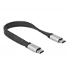 Cable USB DeLOCK 85926 USB 3.2 Gen 2 0,22 m USB C negro plata