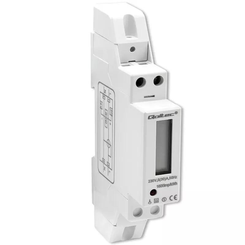 Contador electrónico monofásico QOLTEC 50993 230V 30A