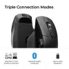 Ratón Keychron M6 para diestros universal — óptico, RF inalámbrico + Bluetooth + USB-C, 30000 DPI, negro
