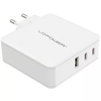 Cargador de interior LC-Power LC-GAN-100 cargador rápido universal Blanco