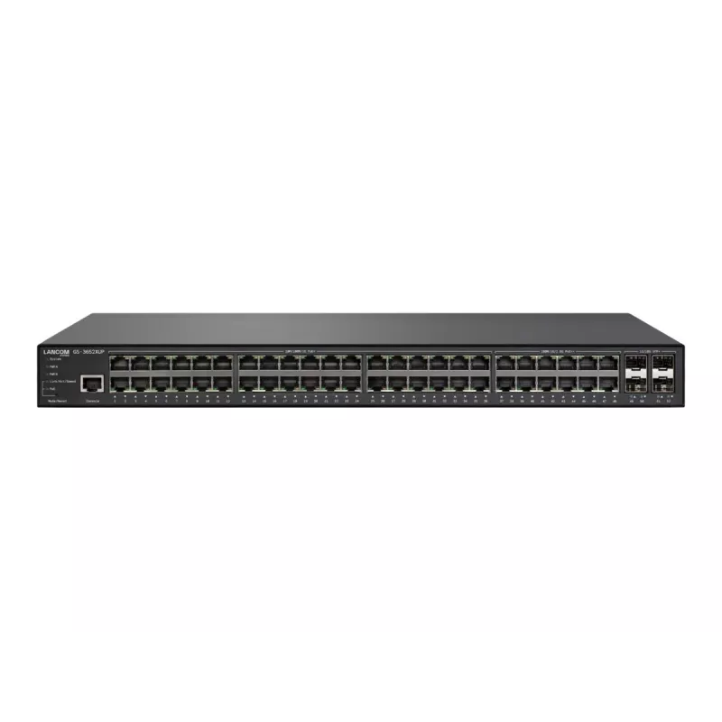 LANCOM GS-3652XUP - Switch - gestionado - 12 x 100/1000/2,5G (PoE++) + 36 x 10/100/1000 (PoE+) + 4 x 1 Gigabit / 10 Gigabit SFP+ - sobremesa, montaje en rack - PoE++ (820 W) (61879)