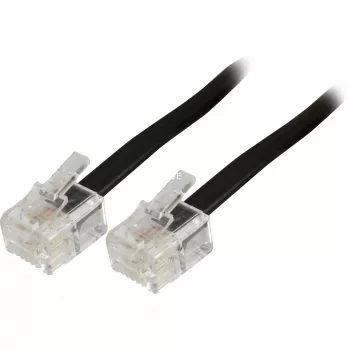 Cable telefónico modular Goobay 50318 RJ-11 RJ-11 6 m negro